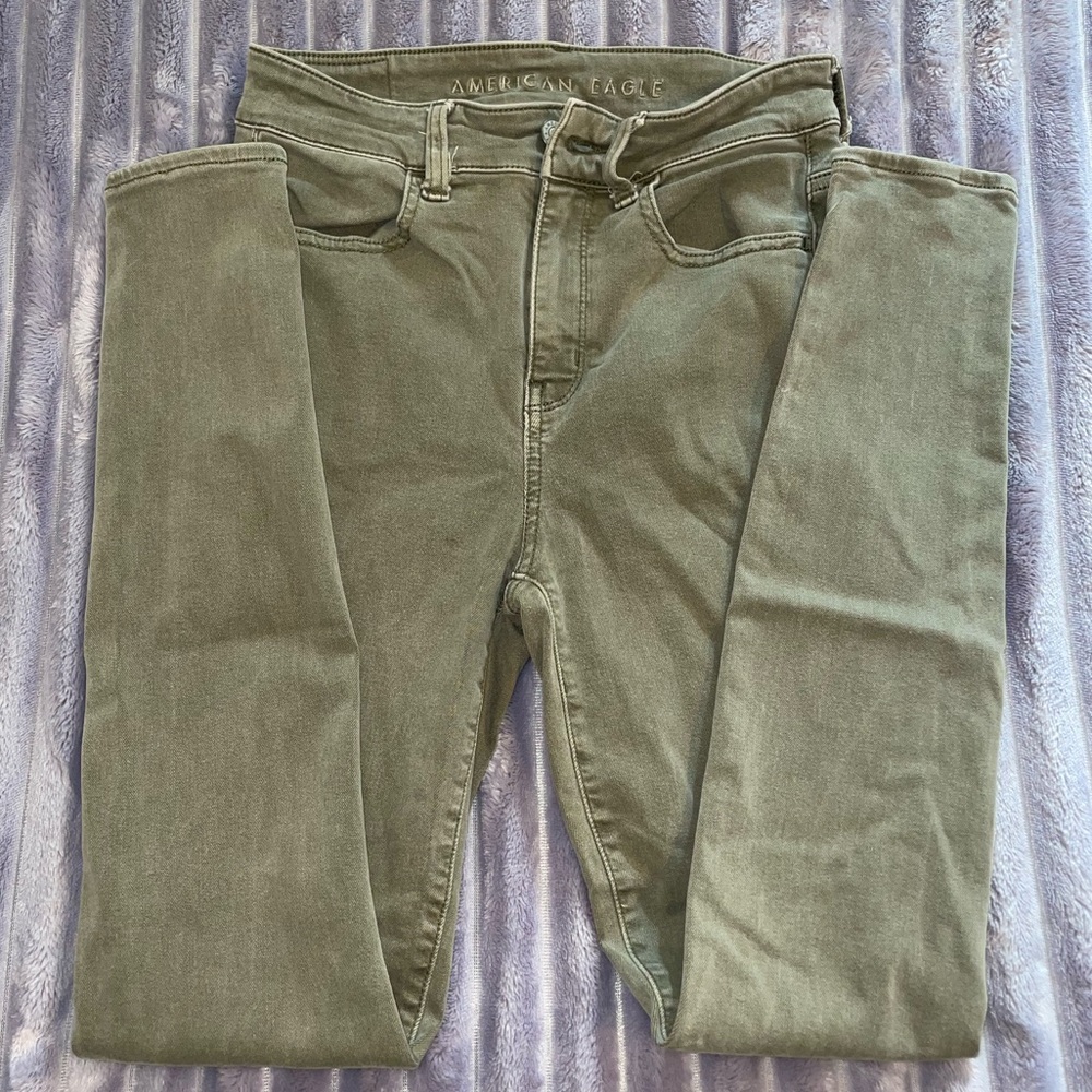 American Eagle Olive Green Jeans
